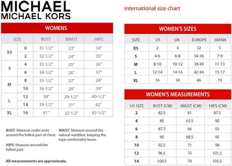 Michael Kors sizing